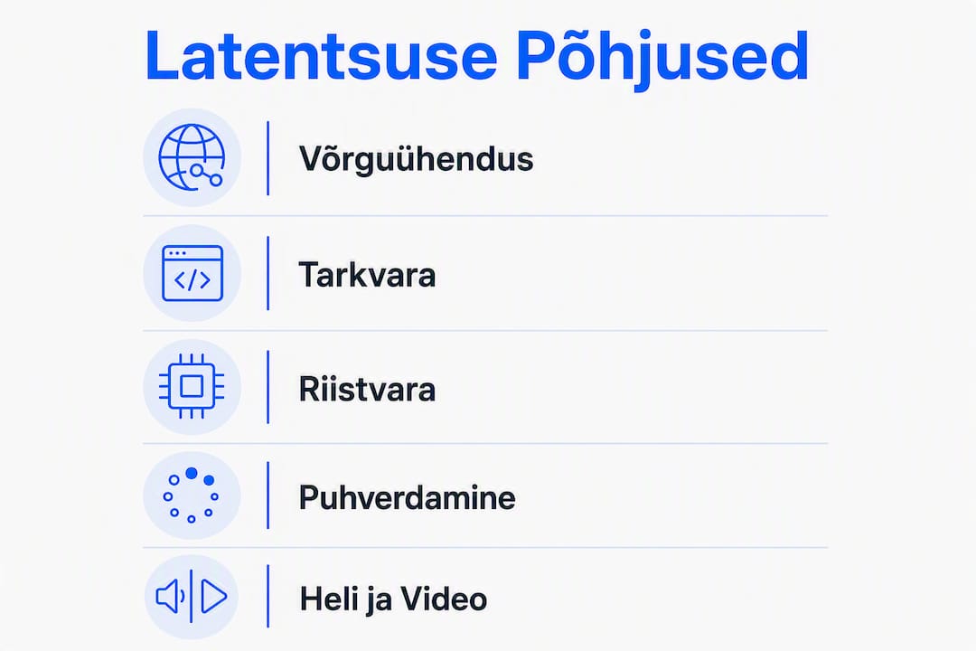 Infograafik: miks võib striimi tekkida viivitus?