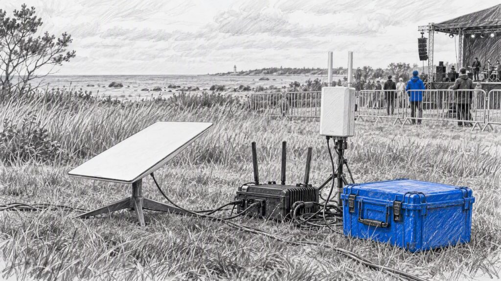 Starlinki terminal ja 5G ühendus sündmuse otseülekandel