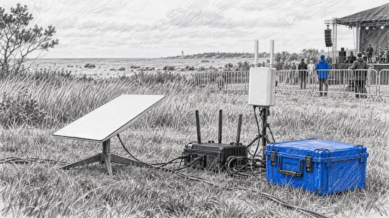 Starlinki terminal ja 5G ühendus sündmuse otseülekandel